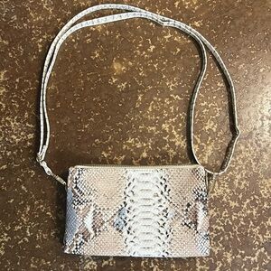 Caroline Hill snake skin clutch/crossbody